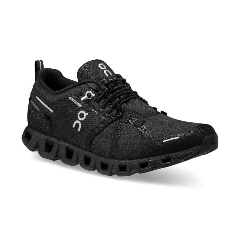 On Running Cloud 5 Women's Waterproof shoe in black-1