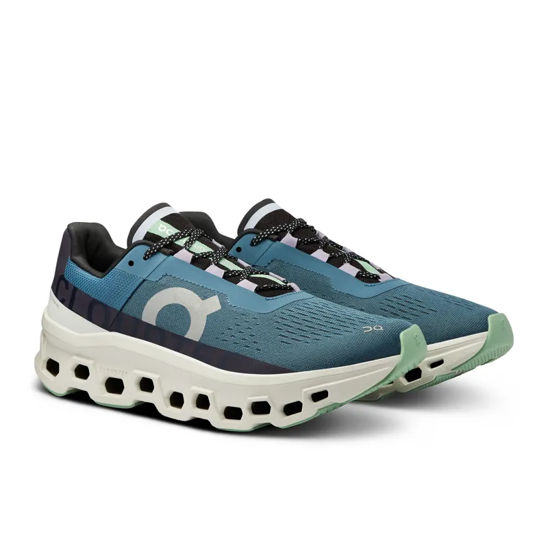 On Running Cloudmonster Mens Running Shoes in Dust/Vapor-4
