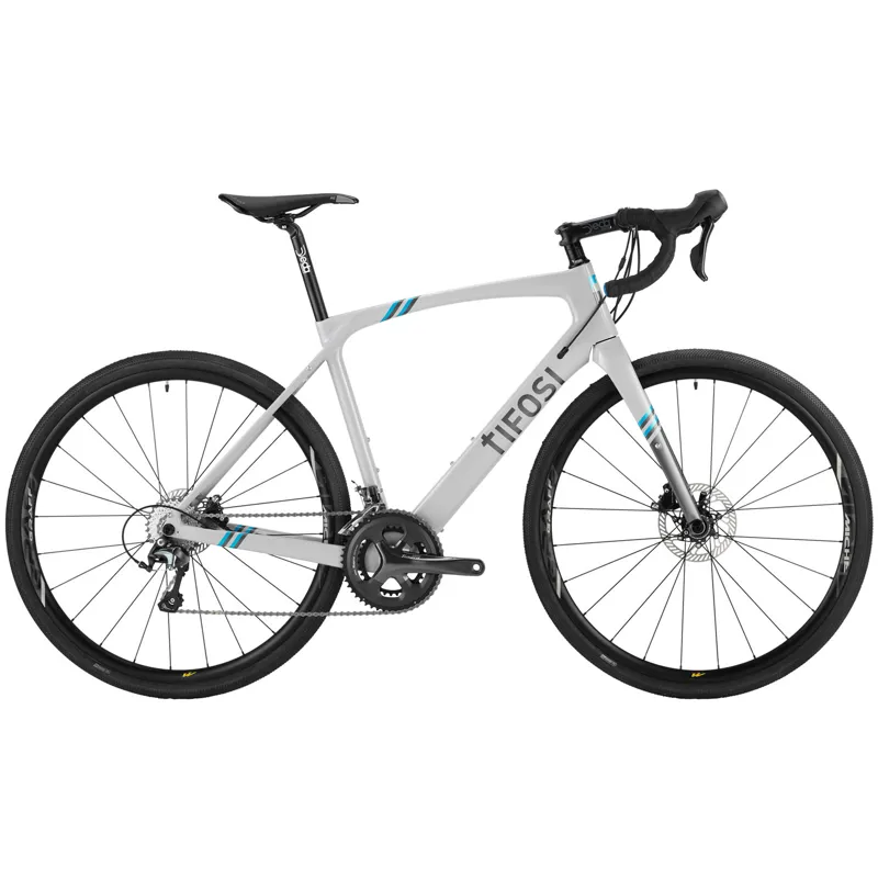 Tifosi Cavazzo Disc Brake Gravel Bike with Shimano Tiagra in grey