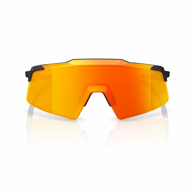 100% Aerocraft Glasses - Soft Tact Black / HiPER Red Multilayer Mirror Lens-1