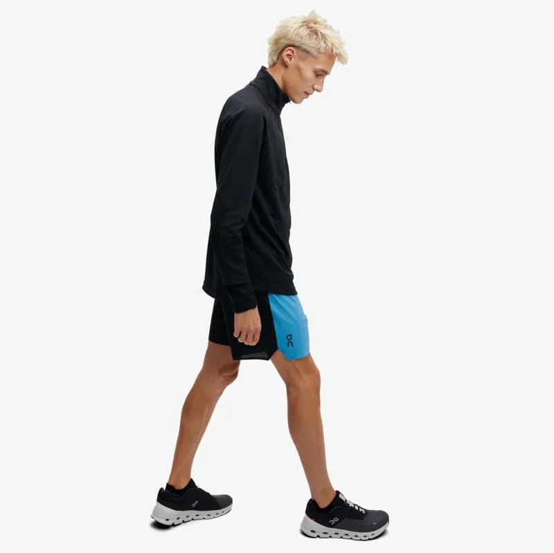 On Men's Lightweight Running Shorts in Niagara/Black-1