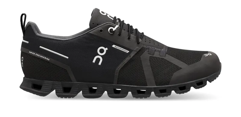 On Running Cloud Waterproof Womens Shoe in Black/Lunar