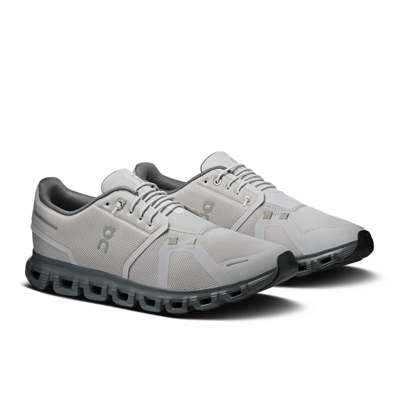 On Cloud 6 Mens Running Shoe in Wolf/Rock-2
