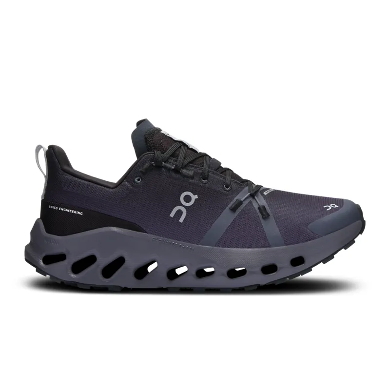 On Cloudsurfer Trail Women's Waterproof Trail Running Shoes in Black