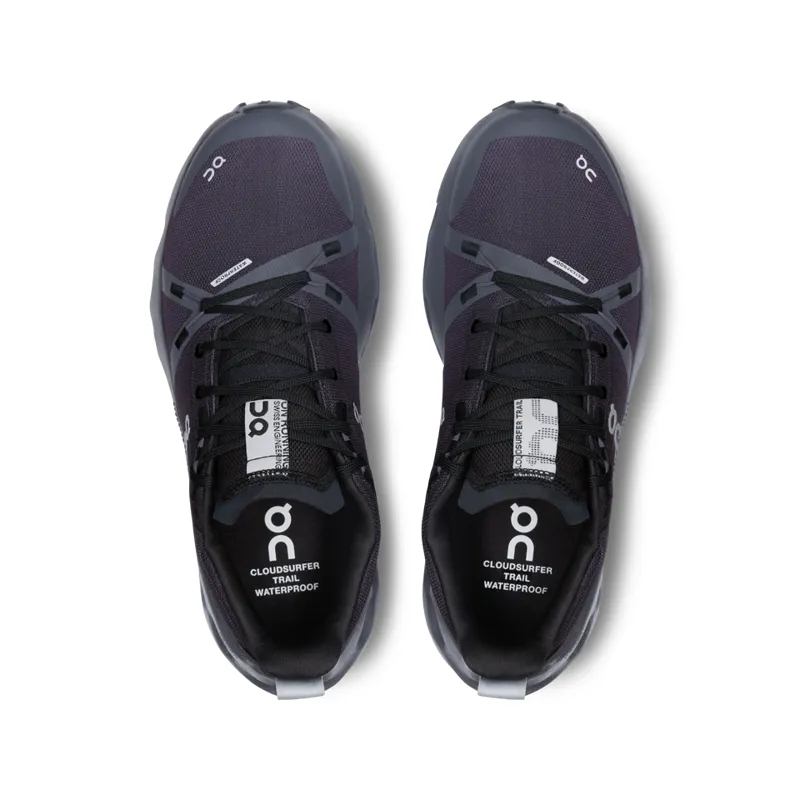 On Cloudsurfer Trail Women's Waterproof Trail Running Shoes in Black-2