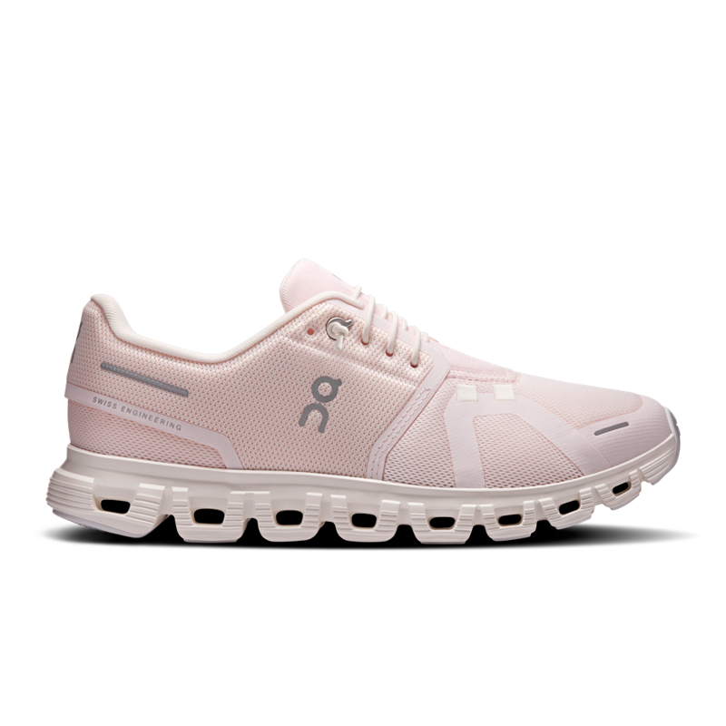 On Cloud 6 Womens Running Shoe in Salt/Gardenia