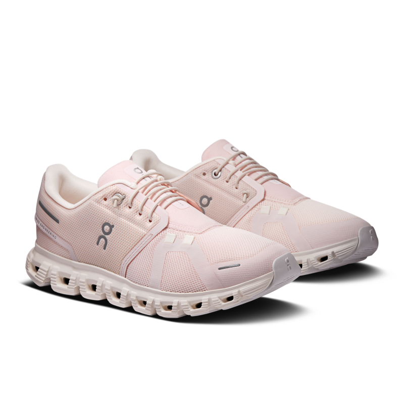 On Cloud 6 Womens Running Shoe in Salt/Gardenia-5