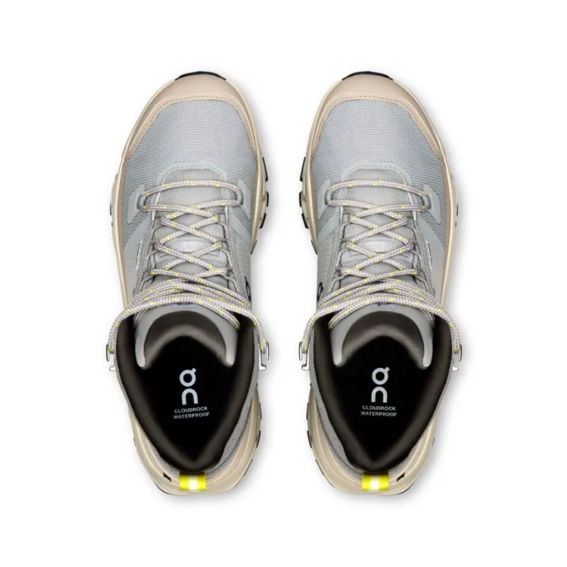 On Cloudrock Mid Womens Waterproof Walking Boots in Alloy/Ice-3