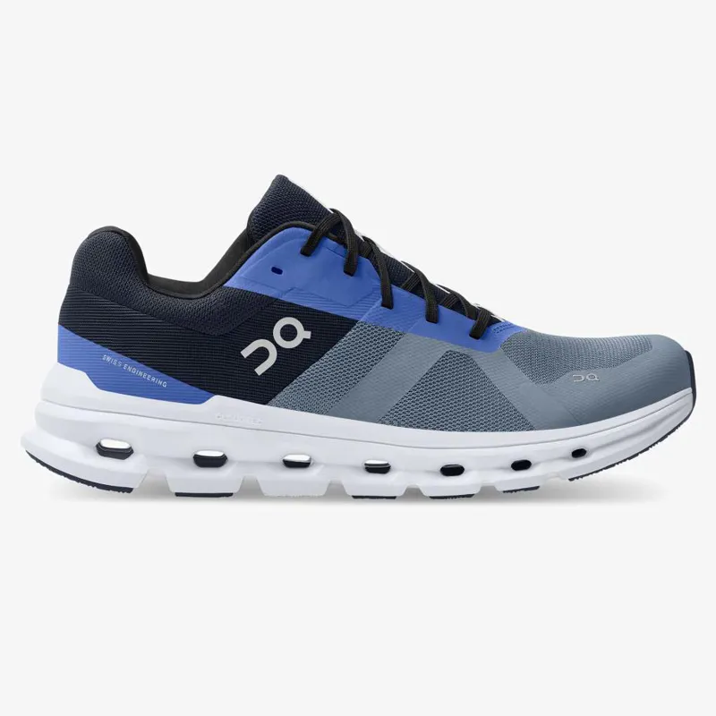 On Running Cloudrunner Mens running shoe in Metal/Midnight