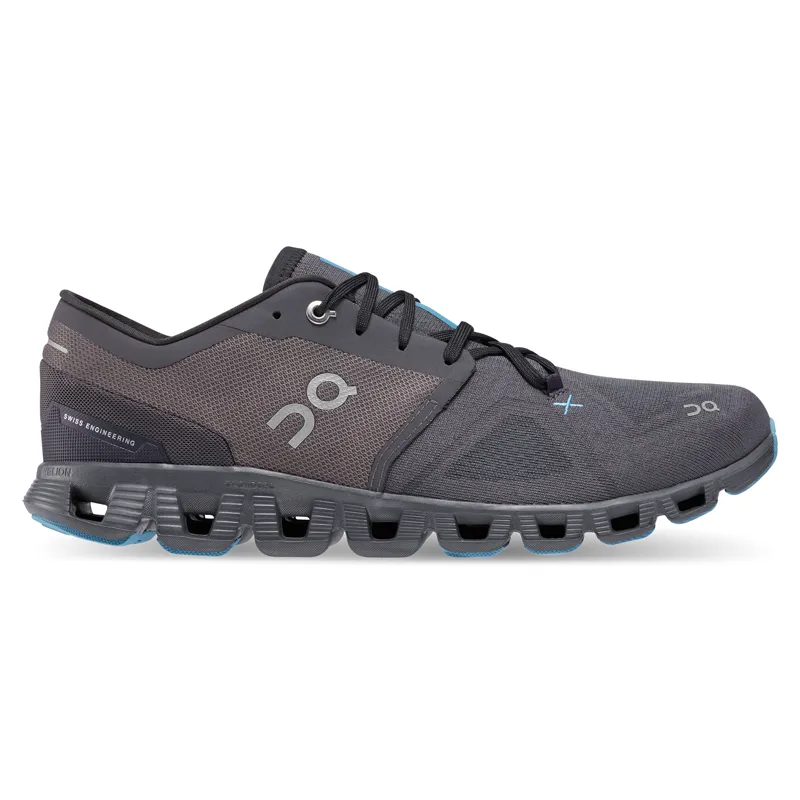 On Cloud X 3 Mens shoe in Eclipse/Magnet