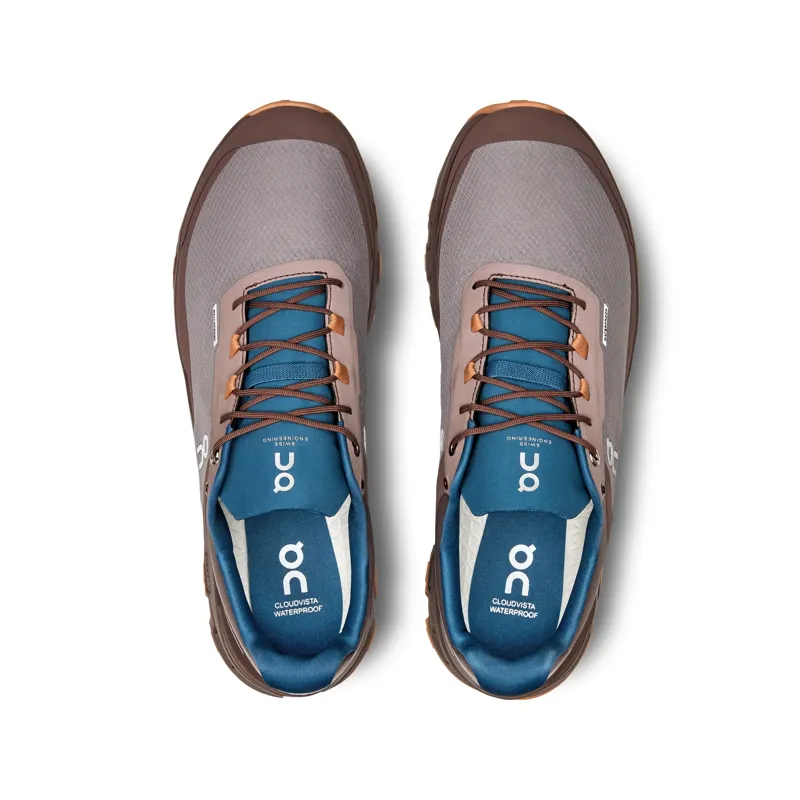 On Cloudvista Waterproof Women's trail running shoe in Zinc/Grape-4