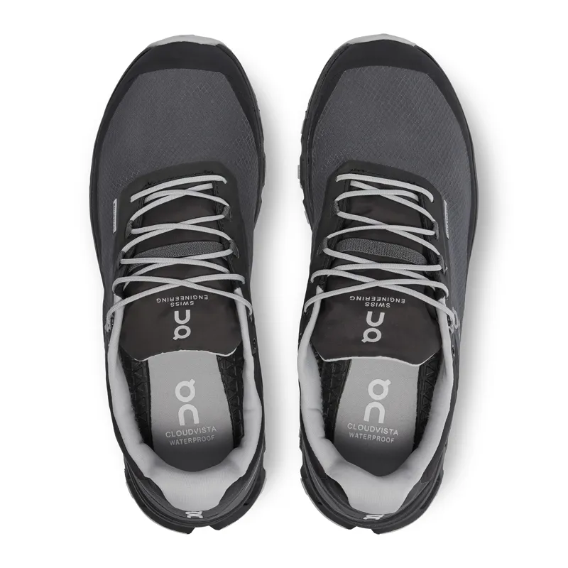 On Cloudvista Waterproof Women's trail running shoe in Eclipse/Black-1