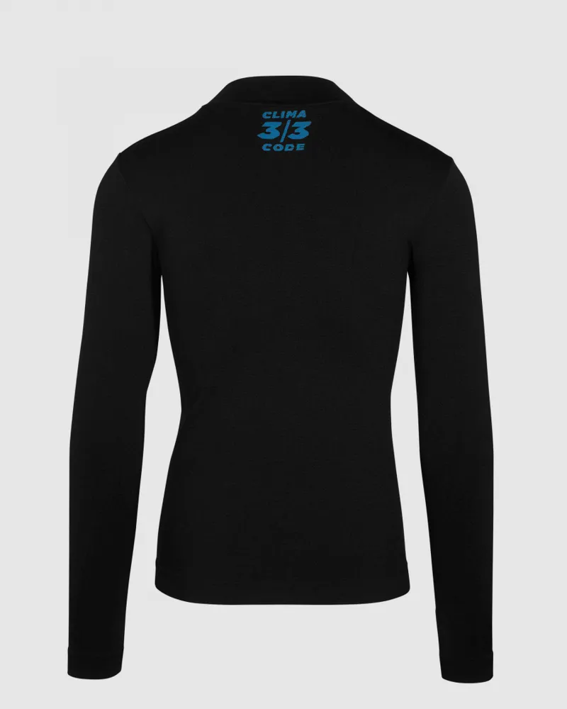 Assos Winter Long Sleeve Base Layer in black/blue stripe-1
