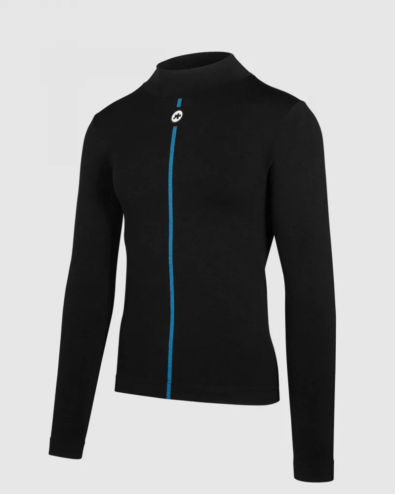 Assos Winter Long Sleeve Base Layer in black/blue stripe