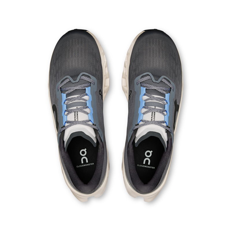 On Cloudmonster 3 Men's Running Shoe in Rock/Silver-1