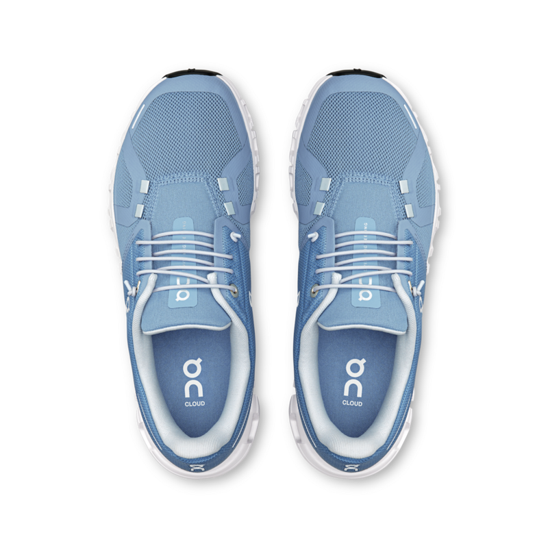 On Cloud 6 Womens Running Shoe in Chambray/White-1