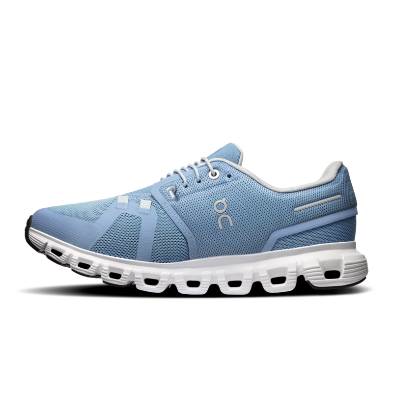 On Cloud 6 Womens Running Shoe in Chambray/White-3