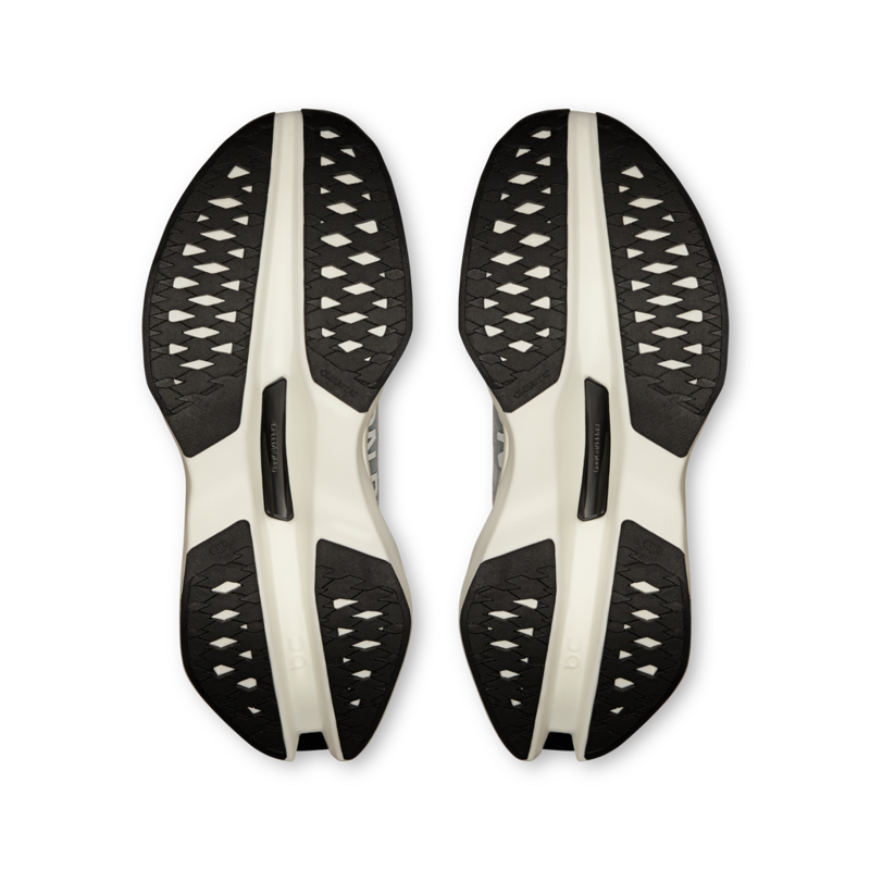 On Cloudboom Max Women's Running Shoe in White/Black-2