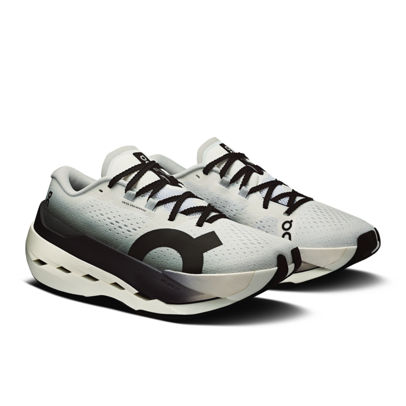 On Cloudboom Max Women's Running Shoe in White/Black-4