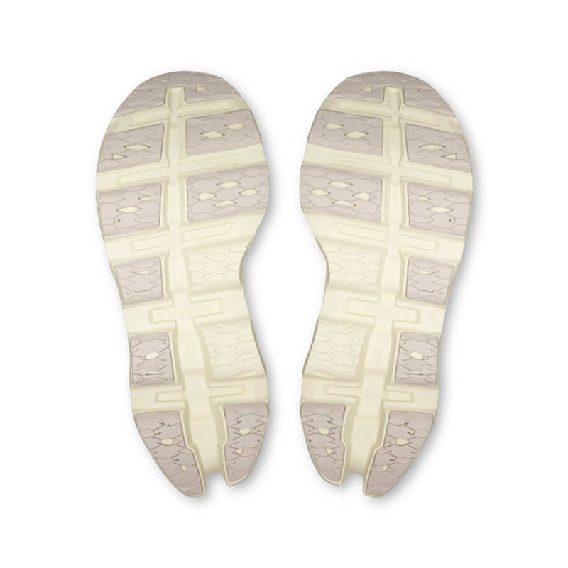 On Cloudmonster 3 Women's Running Shoe in Ivory/Seedling-2