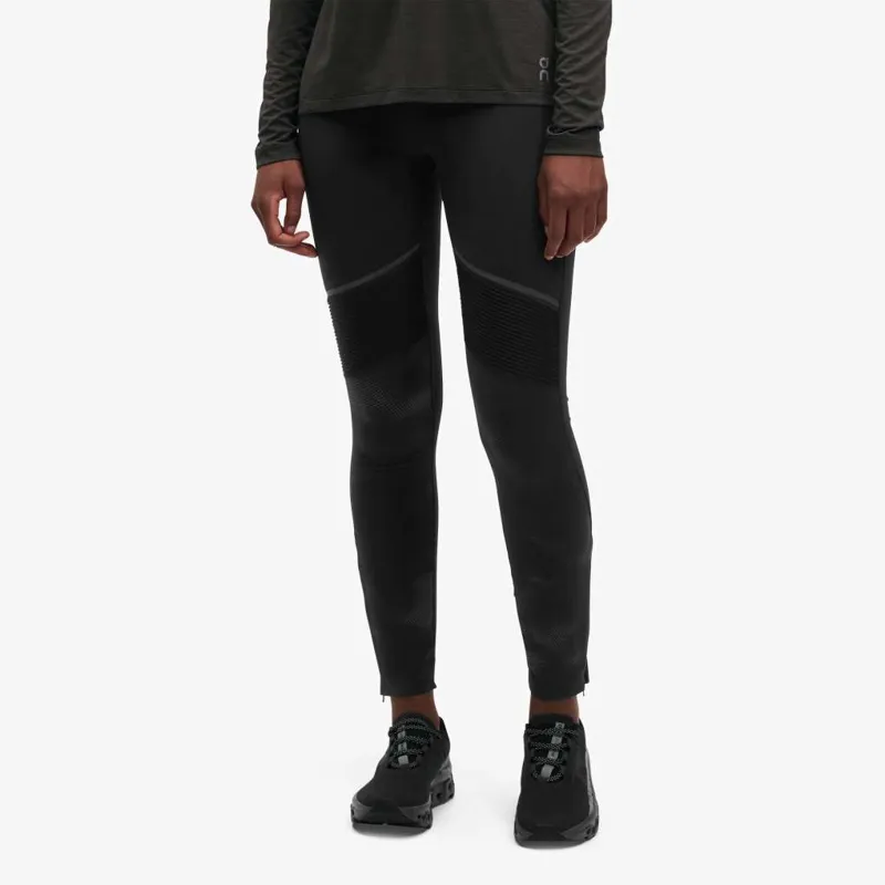 On Running Tights Long Lumos Womens in black/reflective
