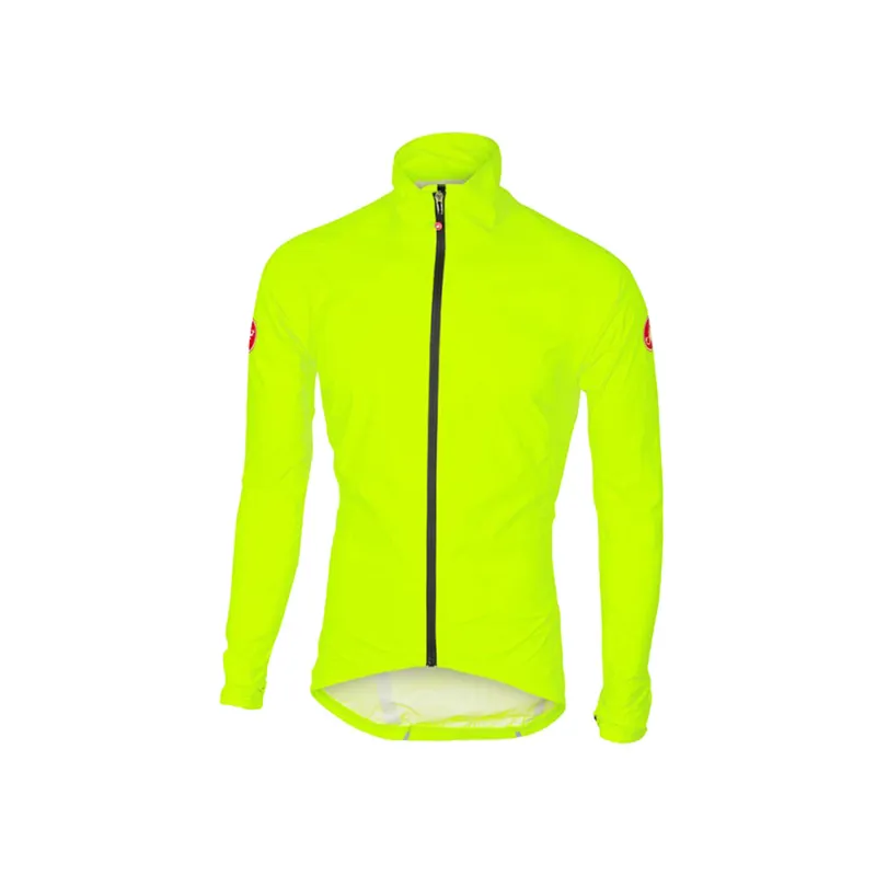 Castelli Emergency Rain Jacket in Yellow Fluo