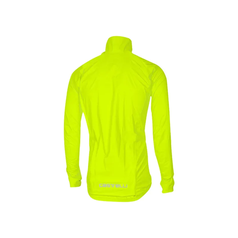 Castelli Emergency Rain Jacket in Yellow Fluo-1