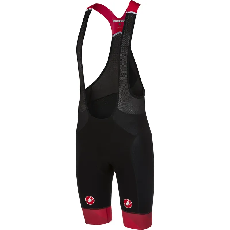 2018 Castelli Free Aero Race Bibshort kit version in black/red
