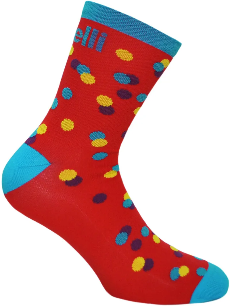 Cinelli Caleido Dots Cycling Socks in Red