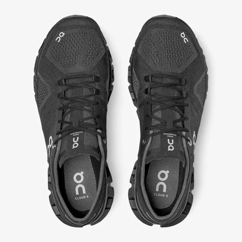2022 On Running Cloud X Mens Trainer in Black/Asphalt-2