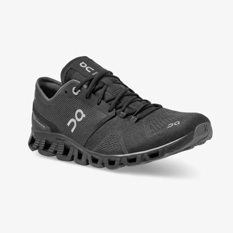 2022 On Running Cloud X Mens Trainer in Black/Asphalt-1