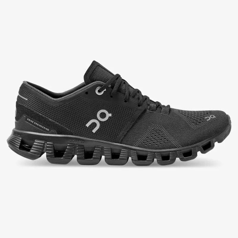 2022 On Running Cloud X Womens Trainer in Black/Asphalt