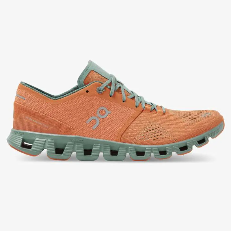 2022 On Running Cloud X Mens Trainer in Orange/Sea