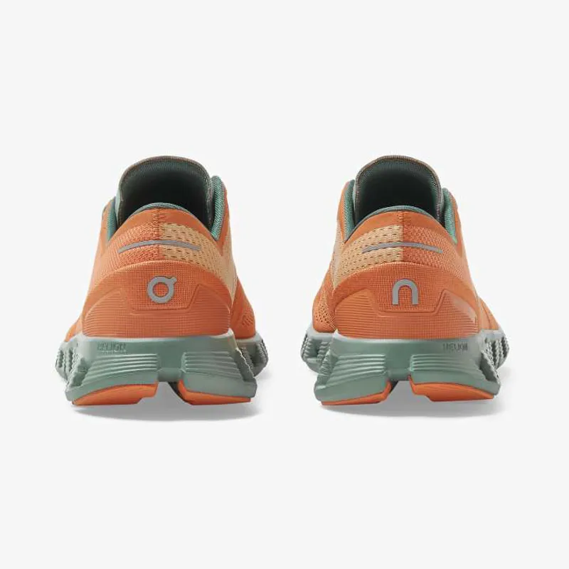 2022 On Running Cloud X Mens Trainer in Orange/Sea-5