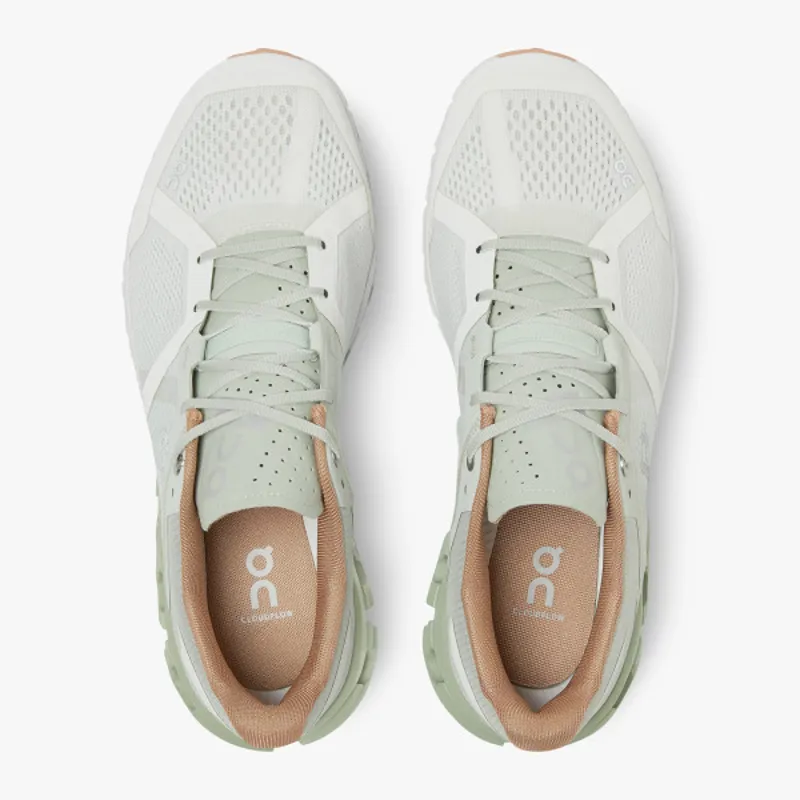 On Running Cloudflow Womens in Aloe/White-1