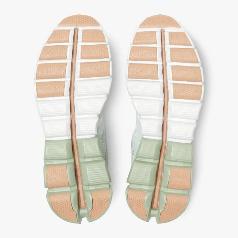 On Running Cloudflow Womens in Aloe/White-2