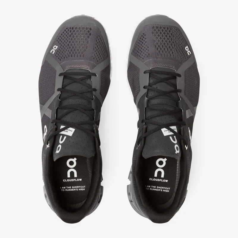 On Running Cloudflow Mens in Black/Asphalt-1