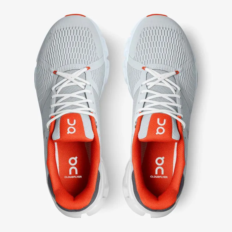 On Running Mens Cloudflyer in Glacier/Flame-3