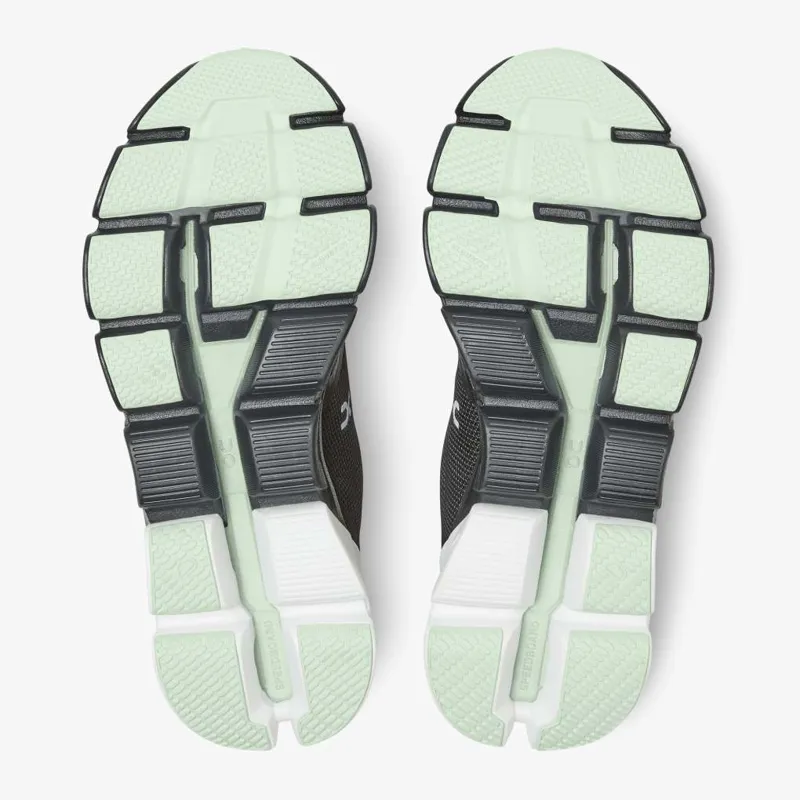 On Running Womens Cloudflyer in Black/White/Teal-4