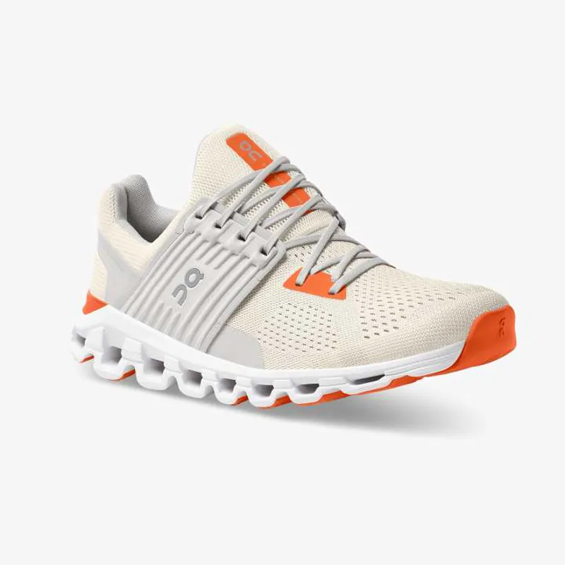 On Running Cloudswift 2 Mens in White/Flame-4