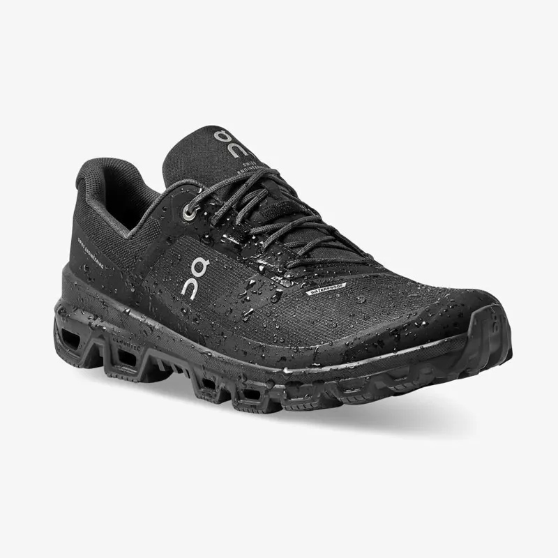 On Running Men's Cloudventure Waterproof shoe in black-2