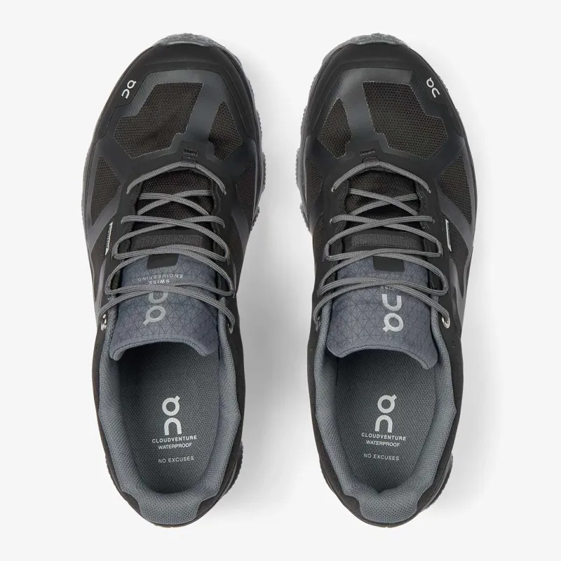 On Cloudventure Waterproof Mens in Black-5