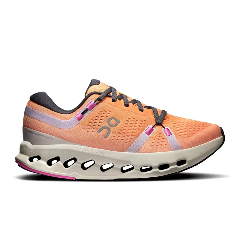 On Running Cloudsurfer 2 Womens running shoe in Tangerine/Ivory