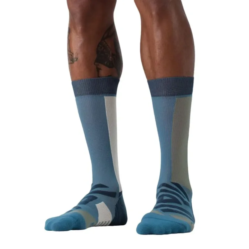 On Running High Sock Mens Storm/Moss-1