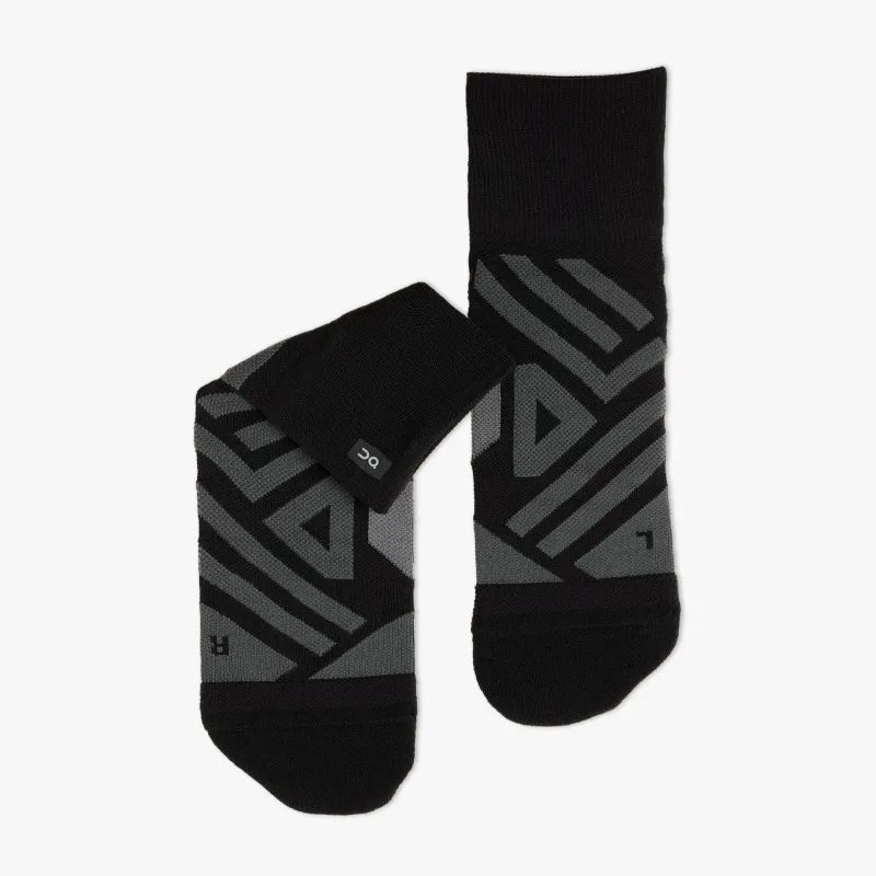 On Running Mid Sock Womens Black/Shadow