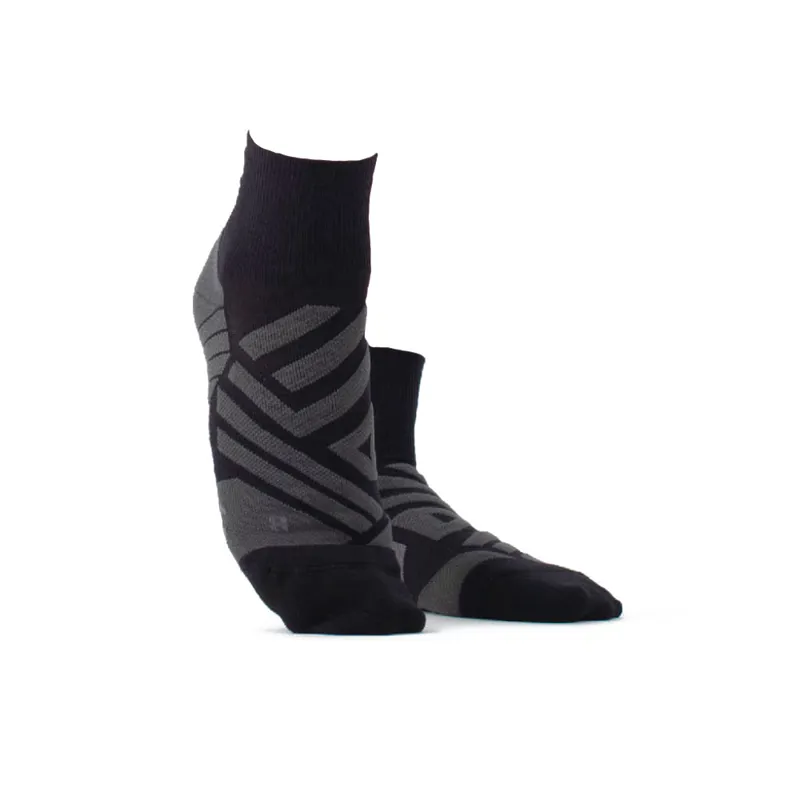 On Running Mid Sock Womens Black/Shadow-1