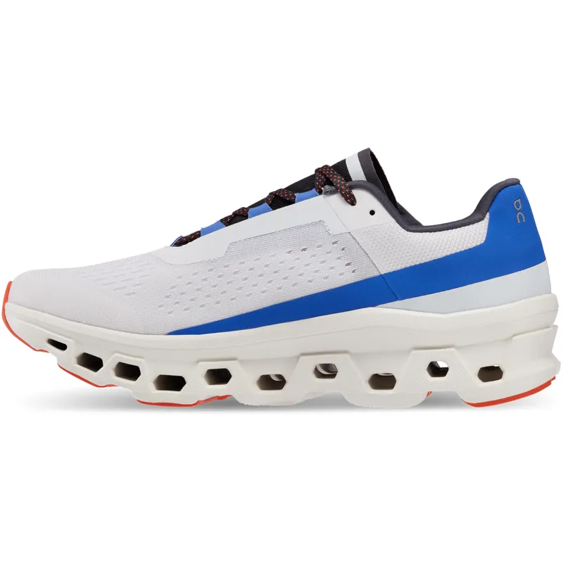 On Running Cloudmonster Mens Running Shoes in  Frost/Cobalt-2