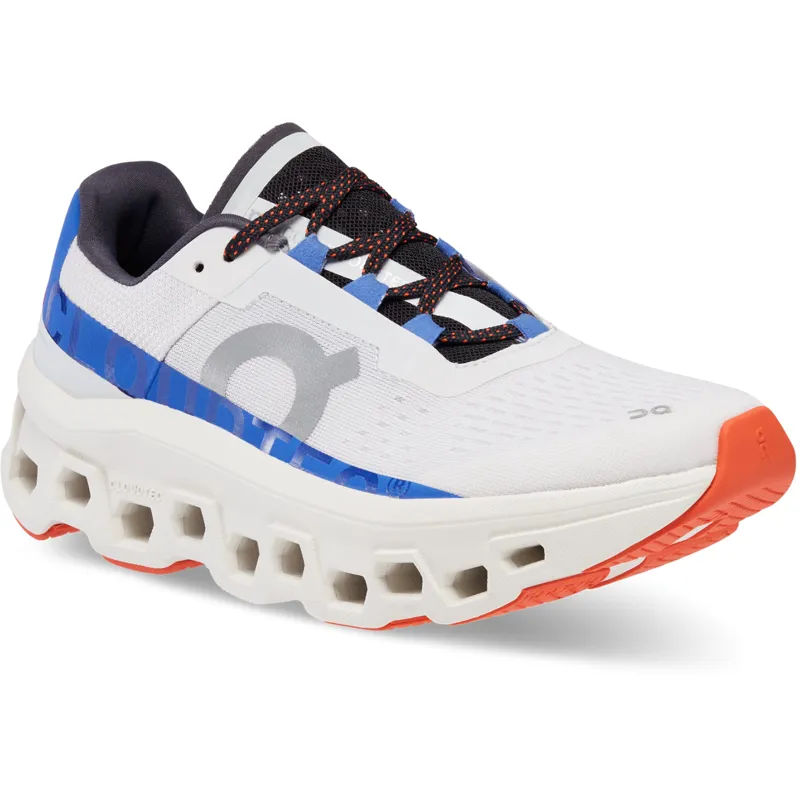 On Running Cloudmonster Womens Running Shoes in Frost/Cobalt-1