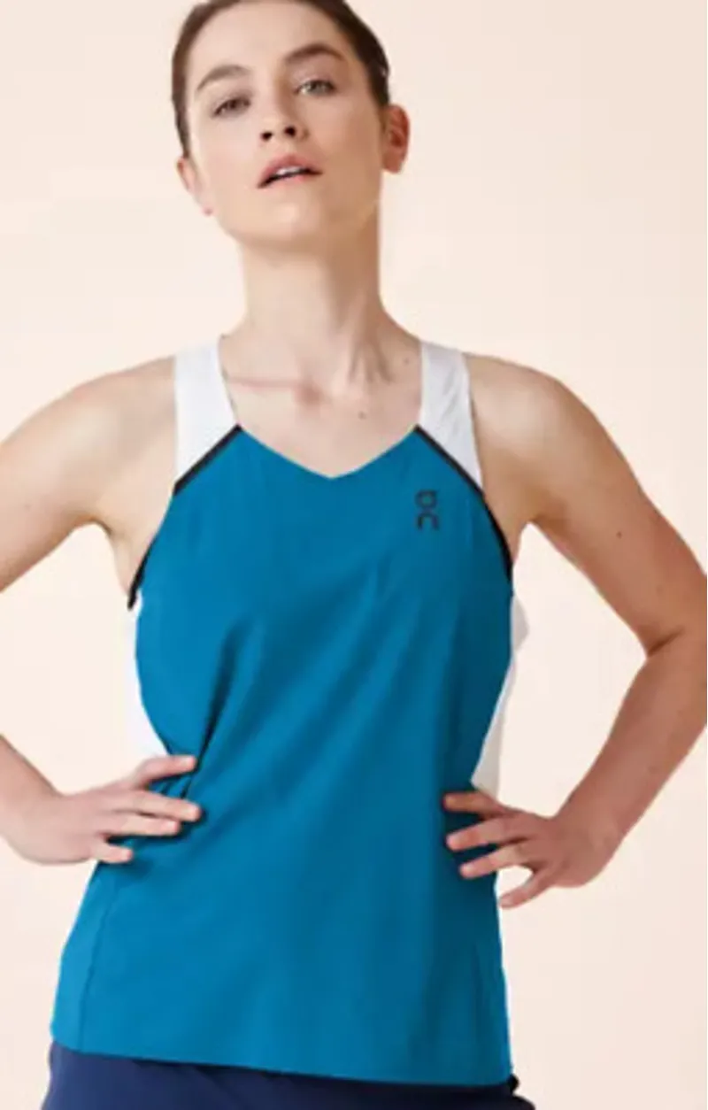 On Running Tank-T Womens in Malibu/White