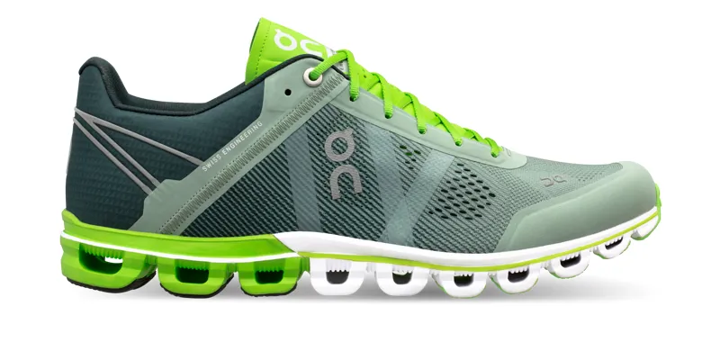2018 On Running Cloudflow Mens Shoe in Moss/Lime